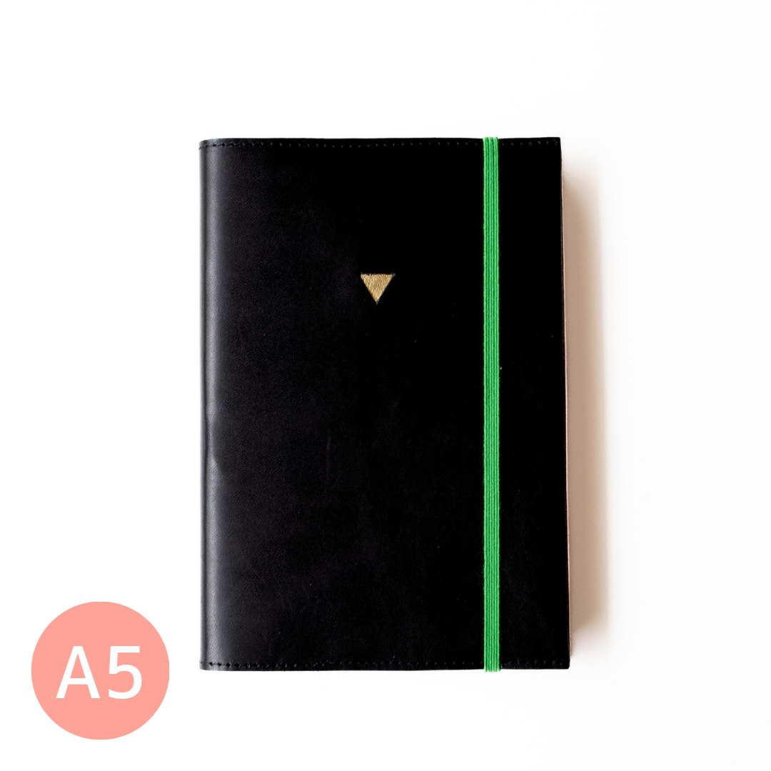 ノートブックカバー 2026／トライアングルduo ／グリーン×ベビーピンク（A5サイズ）