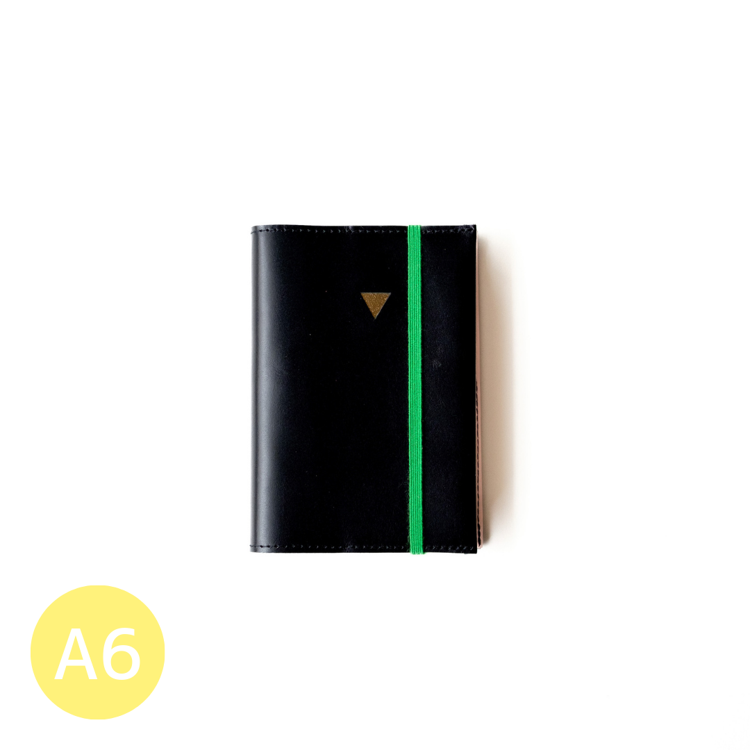 ノートブックカバー 2026／トライアングルduo ／グリーン×ベビーピンク(A6サイズ)