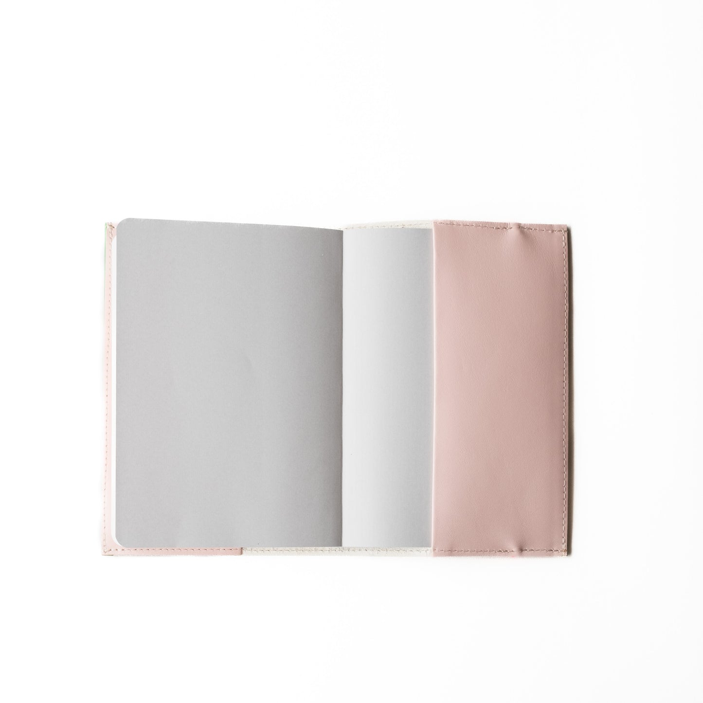 ノートブックカバー 2026／トライアングルduo ／グリーン×ベビーピンク（A5サイズ）