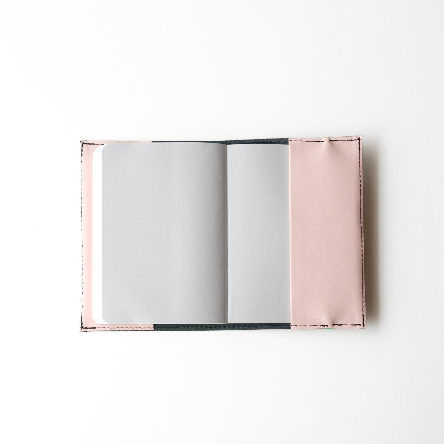 ノートブックカバー 2026／トライアングルduo ／グリーン×ベビーピンク(A6サイズ)