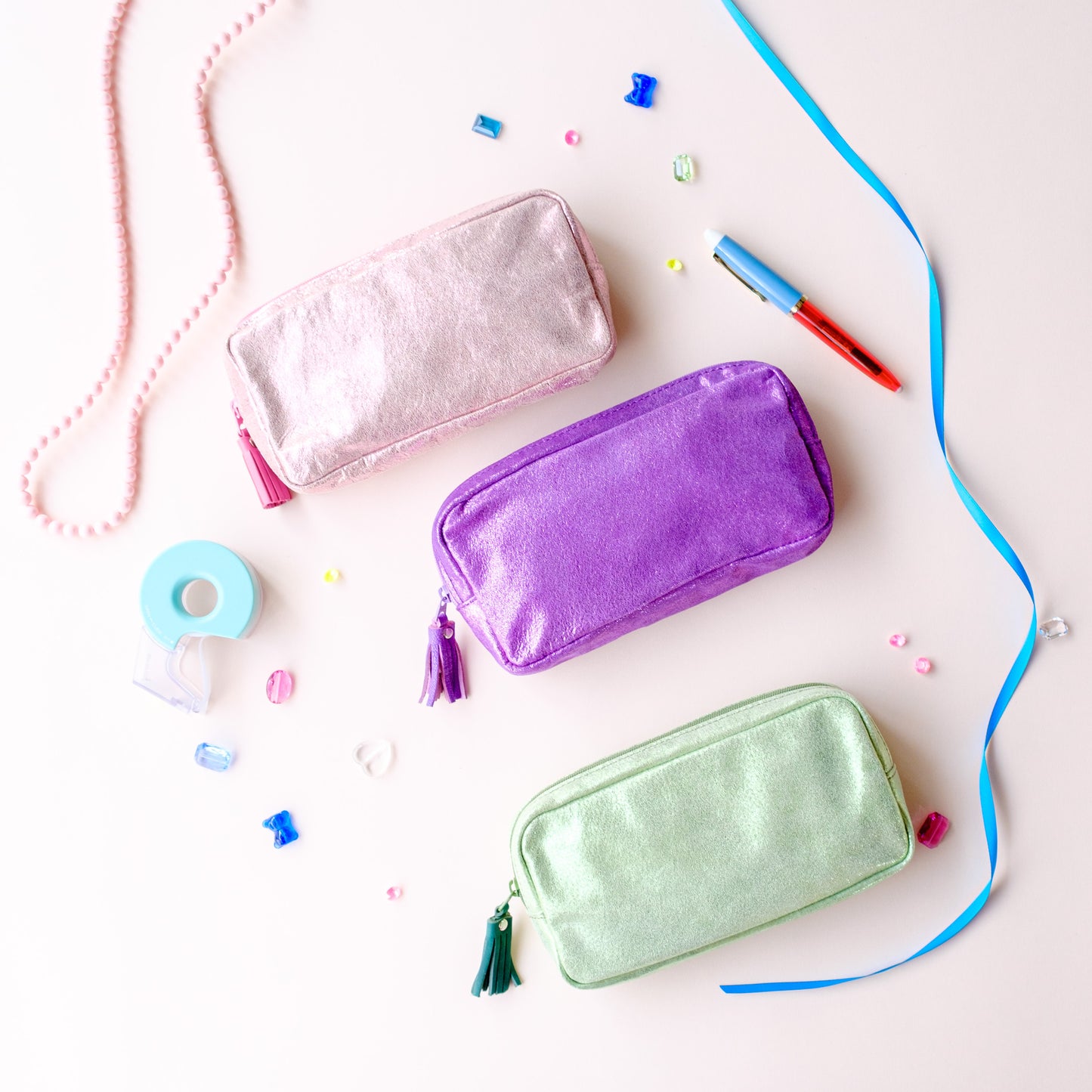 mememe!ペンケース　ラメパープル