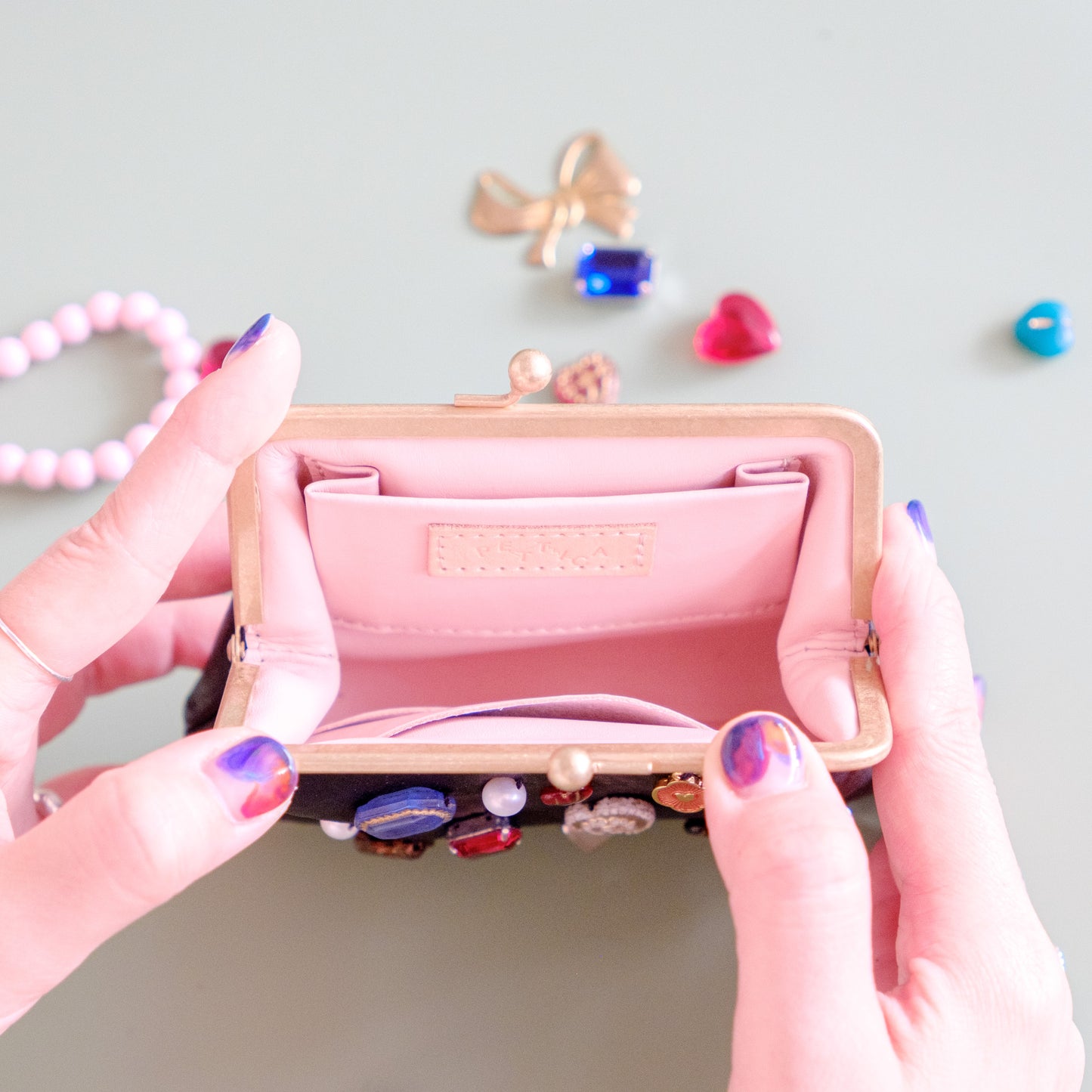 3  Tminiウォレット Special ビジュー ／ ブラスドロップス